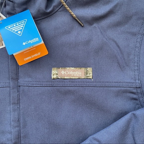 COLUMBIA PHG ROUGH TAIL HOODED MENS WORK HUNTING JACKET SIZE XL EXTRA LARGE BLUE - Picture 7 of 9